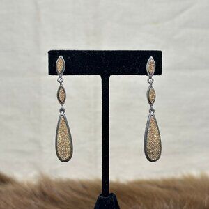 Marcia Moran Gold & Silver Vintage Dangle Earrings